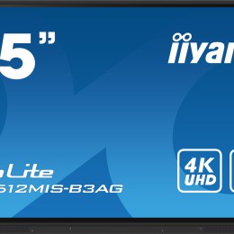 iiyama TE6512MIS-B3AG affichage de messages En forme de kiosk 165,1 cm (65") LCD Wifi 400 cd/m² 4K Ultra HD Noir Écran tactile Intégré dans le processeur Android 11 24/7