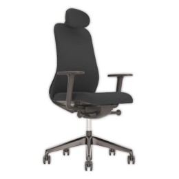 1 Siège synchrone SOULY avec têtière noir tissu