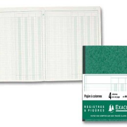 1 Piqûre comptable 31 lignes - 4 colonnes sur 1 page