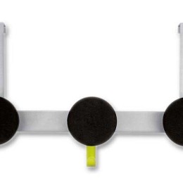 1 Patère de porte Trio en métal et polypropylène 3 patères