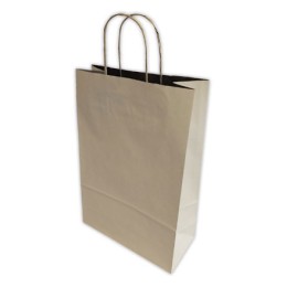 1 Carton de 200 Sac kraft poignées torsadées grand format L 32 x P15 x H42 cm