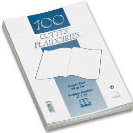 1 Lot de 100 Sous-chemises  Cotes De Plaidoirie 22 x31cm 90G