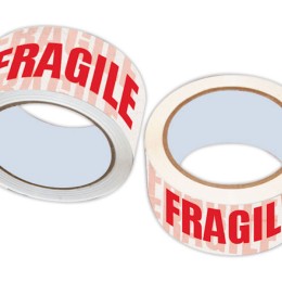1 Adhésif imprimé "Fragile" en polypropylène - 66 m x 50 mm