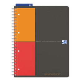 1 Cahier spirale Managerbook, A4, 160 p,L6+5x5, OXFORD Internat