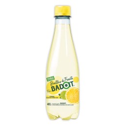 1 Pack de 12 Bouteilles eau naturelle gazéifiée aromatisée citron BADOIT