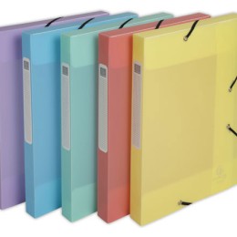 1 Boîte classement A4 - D 25mm PP Chromaline Pastel - Couleurs assortis