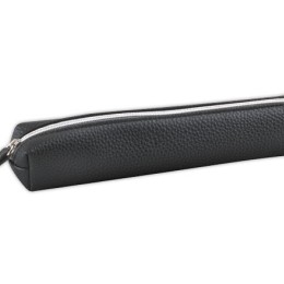 1 Trousse ronde simili cuir 20X3 cm noir