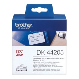 BROTHER P-TOUCH DK-44205 removable blanc thermal  papier 62mm x 30.48m