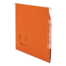 1 Boite de 25 Dossiers suspendus armoires FIDUCIAL Colors - orange - Fond V