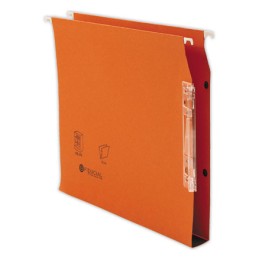 1 Boite de 25 Dossiers suspendus armoires FIDUCIAL Colors - orange - Fond 30 mm