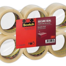 1 Lot de 6 rouleaux ruban d'emballage Scotch®  SECURE SEAL 50 mmx66 m Transparent