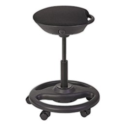 1 Tabouret ergonomique à bascule noir avec roulettes