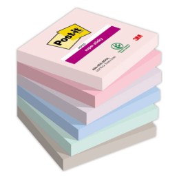 1 Lot de 6 Notes Super Sticky Collection Soulful,76 x 76 mm, 90 feuilles