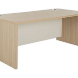 1 Bureau rectangulaire BARI L180 cm chêne et blanc monté