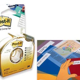1 Bande de correction POST-It repositionnable- larg 25,4 mm -6 lignes