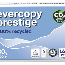 1 Lot de 5 ramettes de papier recyclé 100% Evercopy Prestige A4 80G