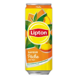 1 Pack de 24 Canettes LIPTON Ice Tea pêche - 33 cl slim