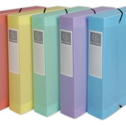 1 Boîte classement A4 - D 60mm PP Chromaline Pastel - Couleurs assortis