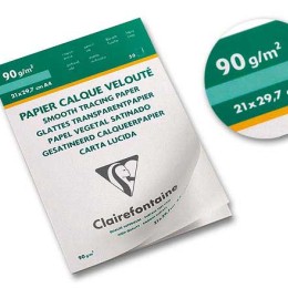 1 Bloc de 50 feuilles calque CLAIREFONTAINE A4 - 90g