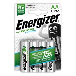 1 Blister de 4 Piles rechargeables ENERGIZER Extreme HR6 (AA)