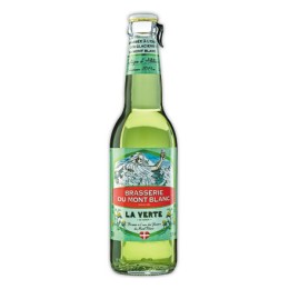 1 Pack de 12 Bouteilles de bière verte au Génépi Brasserie du Mont Blanc - 33 CL
