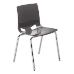 1 Chaise coque design Fondo anthracite