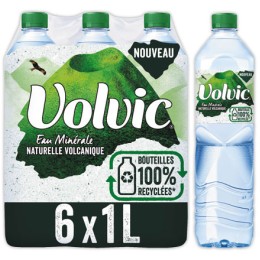 1 Pack de 6 Bouteilles Volvic PET 1 litre