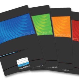 1 Cahier agrafé Aurora 169x213 mm, lignéavec marge - 90g - 72 pages