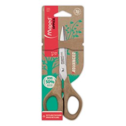 1 Paire de ciseaux symétriques pour droitier Advanced Wood MAPED - 17 CM