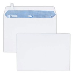 1 Boite de 200 Enveloppes blanches C5 100g bande de protection