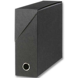 1 Boîte de transfert toilée dos 9 cm noire