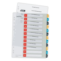 1 Jeu d'intercalaires imprimables LEITZ - A4 - 12 onglets