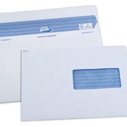 1 Boite de 100 Enveloppes Secure blanches 162x229 mm Fenêtre 45X100 mm 90g