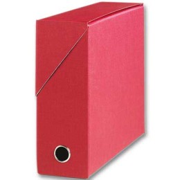 1 Boîte de transfert toilée dos 9 cm rouge