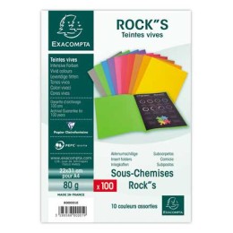 1 Lot de 100 Sous-chemises Rock''s 80  - 22x31 cm -assorties