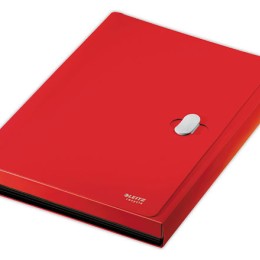 1 Trieur extensible Leitz en PP recyclé - 6 compartiments - Rouge