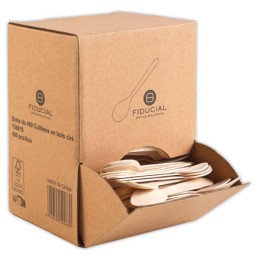 1 Boite de 400 Cuillères en bois ciré