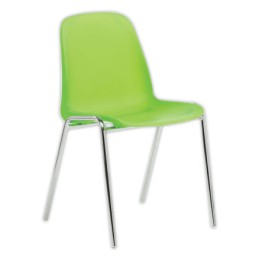 1 Chaise Charlotte translucide vert