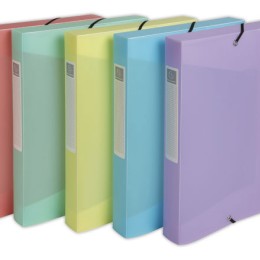 1 Boîte classement A4 - D 40mm PP Chromaline Pastel - Couleurs assortis