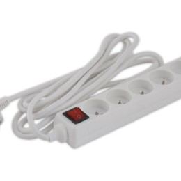 1 Bloc multiprises 5 prises - Câble 4 mètres avec interrupteur