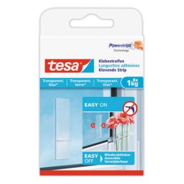 1 Languettes adhésives amovibles 1kg surfaces transparentes