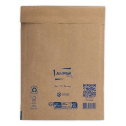 1 Lot de 100 pochettes matelassées kraft recyclées à bulles d'air 180X260 mm
