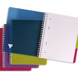 1 Cahier spirale Evolutiv A5+ 180p, 5x5,+ 3 intercalaires
