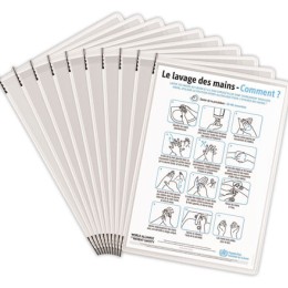 1 Boite de 10 poches à pivot antimicrobiennes INOX blanches