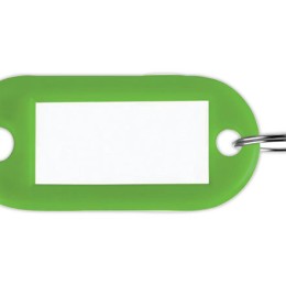 1 Boite de 100 porte-clés avec étiquettes verts