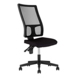 1 Siège Taktik contact permanent assise tissu noir, dos résille noir