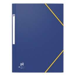 1 Lot de 10 Chemises 3 rabats à élastiques OXFORD Bicolor Recyc+ format A4 - Bleu