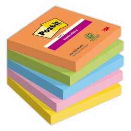 1 Lot de 5 Notes Super Sticky Collection Boost, 76 x 76 mm, 90 feuilles