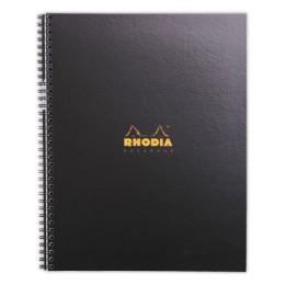 1 Cahier couverture carton 160 pages A4+ligné. Noir