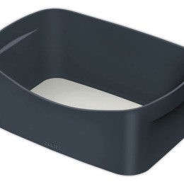 1 La boîte de rangement Cosy gris blanc sans couvercle